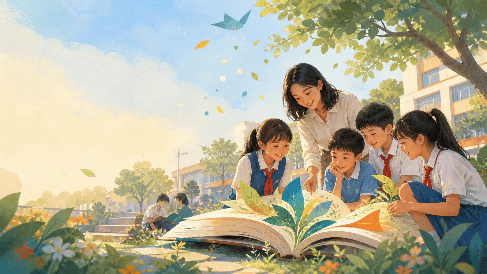 孩子们在温暖明亮的学习空间中共同成长